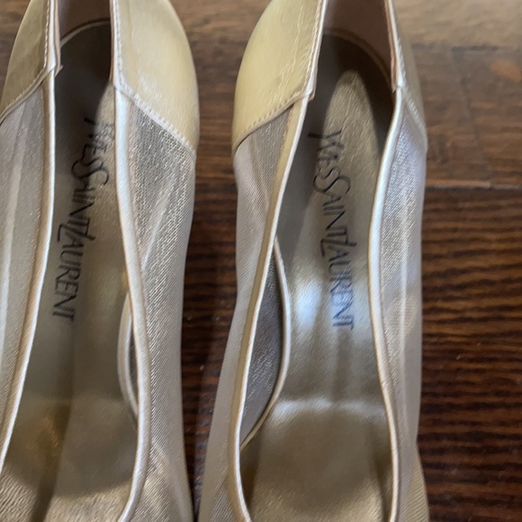 Stunning YSL Metallic Gold Mesh Heel size 9 - Picture 5 of 13